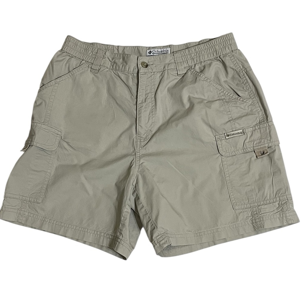 COLUMBIA Women’s Tan/Khaki Cotton Outdoor Camp Short 6” Inseam Size Medium